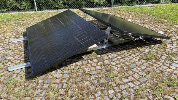 Flachdach Montagesystem für 2 PV-Module Ost-West & Süd