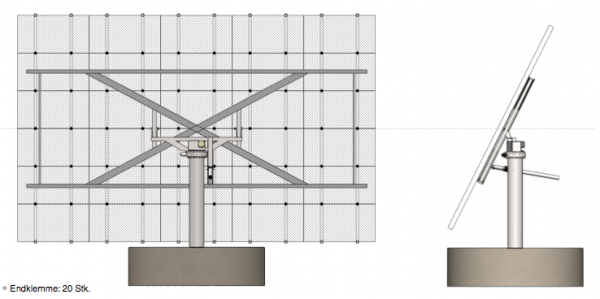 Zweiachsiges Trackingsystem HD 3000